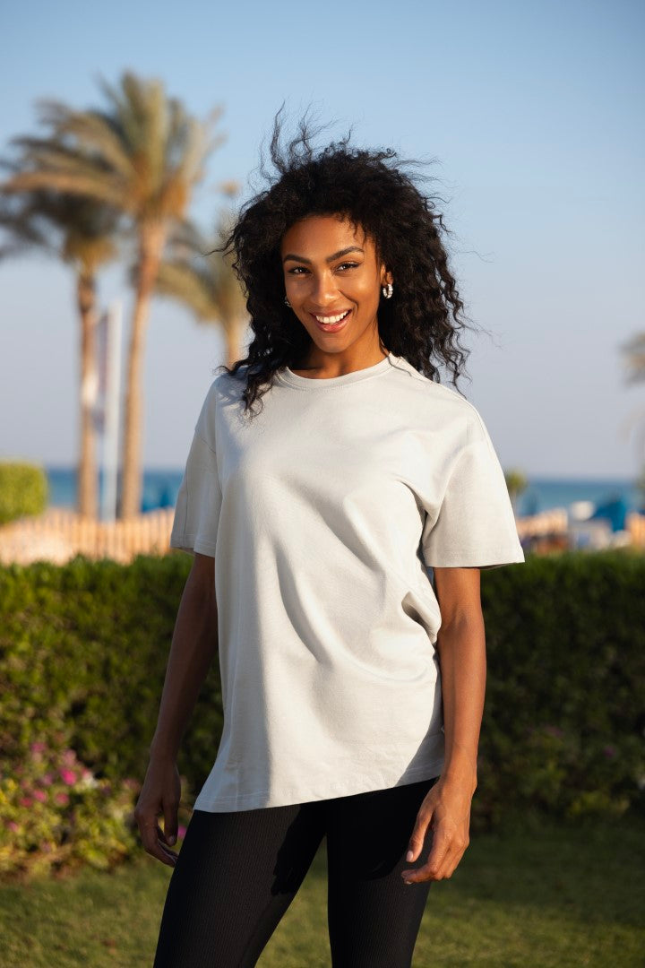 Coreline Half Sleeves Tee - Beige