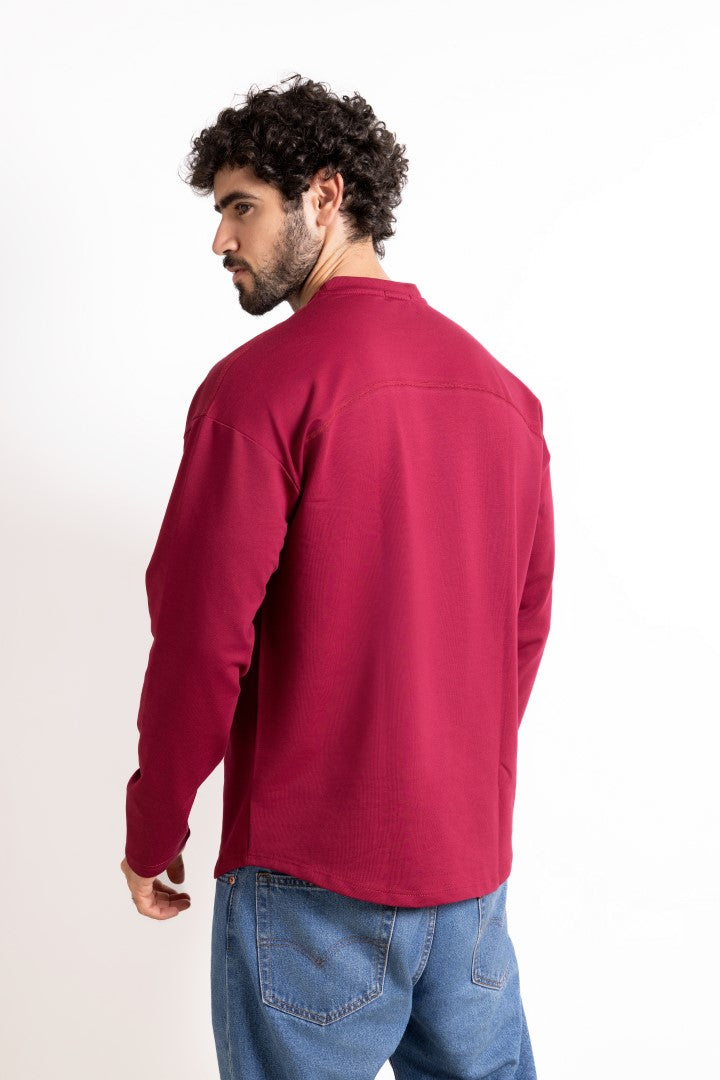 Coreline Long Sleeves Tee - Maroon
