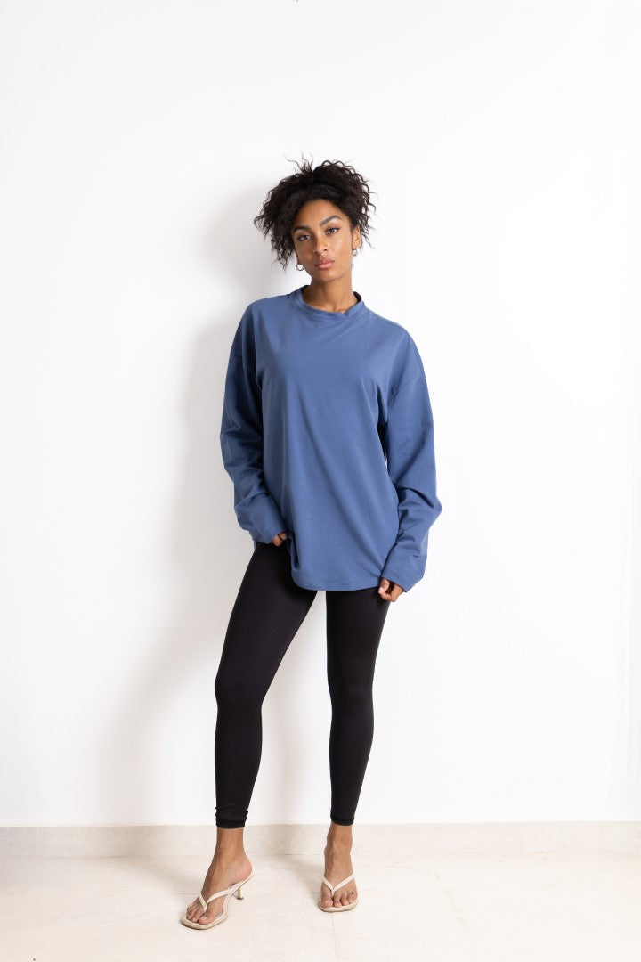 Coreline Long Sleeves Tee- Blue