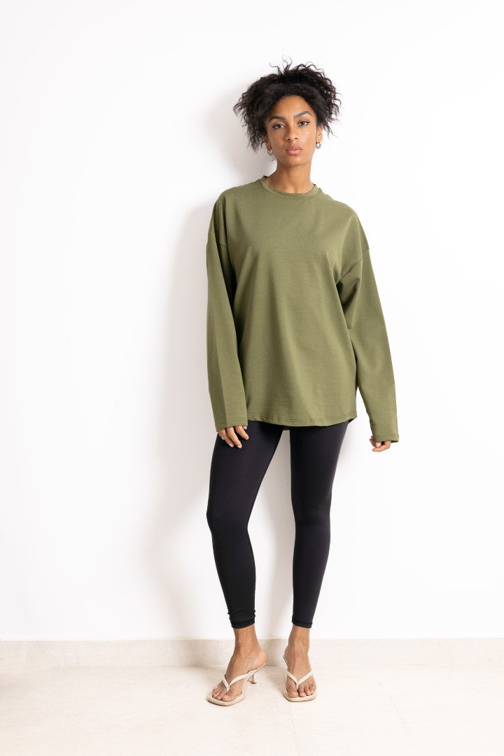 Coreline Long Sleeves Tee- Olive