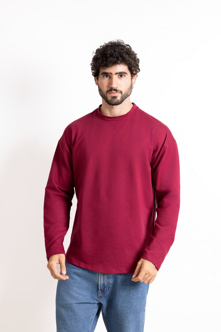 Coreline Long Sleeves Tee - Maroon