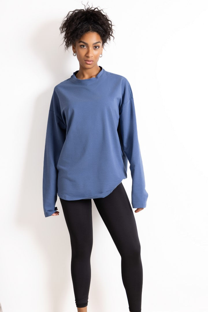 Coreline Long Sleeves Tee- Blue