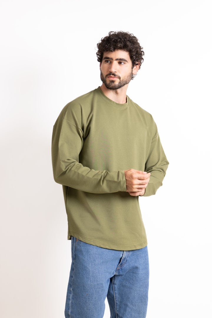 Coreline Long Sleeves Tee- Olive