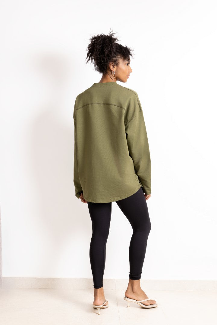 Coreline Long Sleeves Tee- Olive