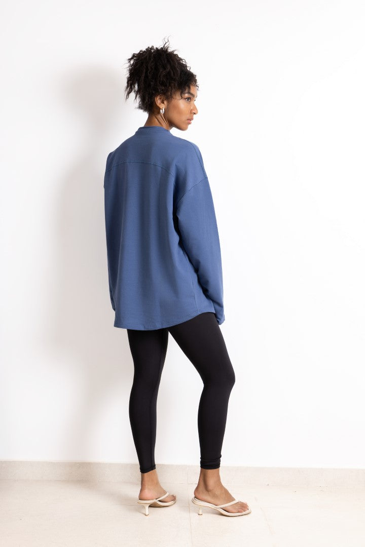 Coreline Long Sleeves Tee- Blue