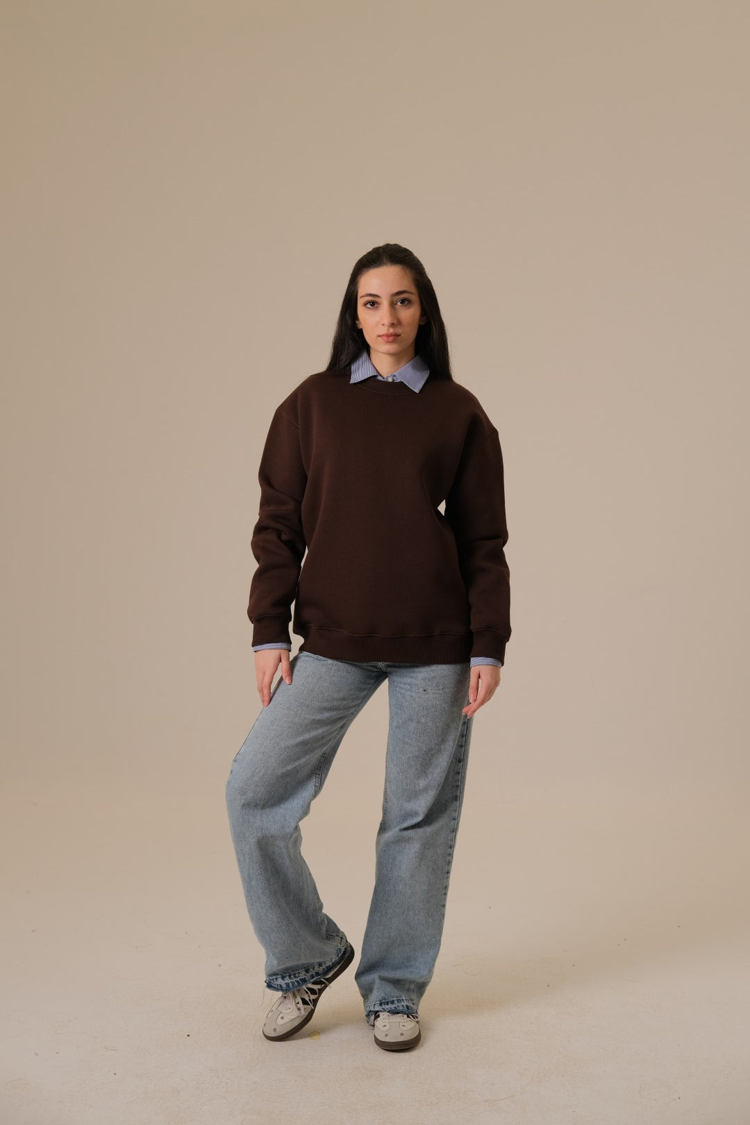 Choco Brown Crewneck