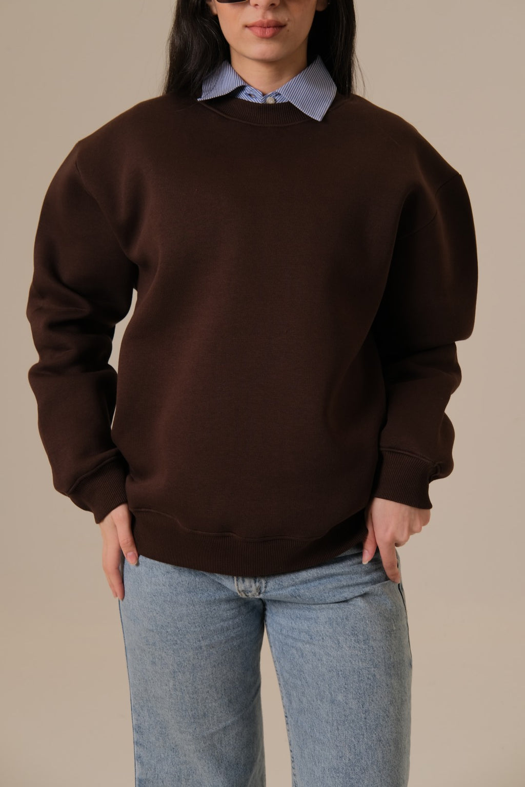 Choco Brown Crewneck