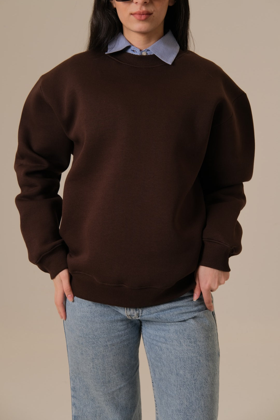 Choco Brown Crewneck