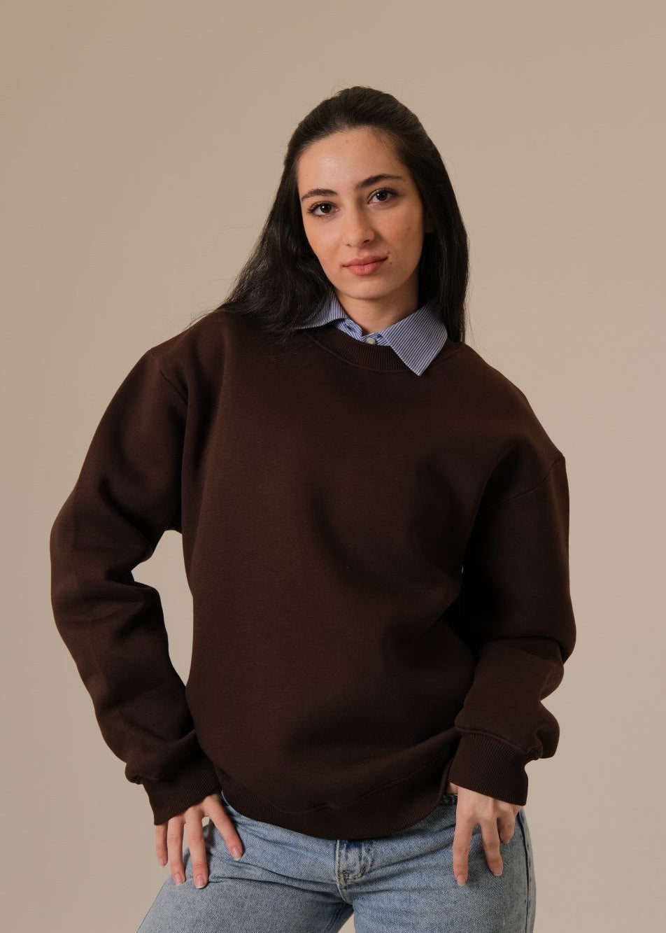 Choco Brown Crewneck