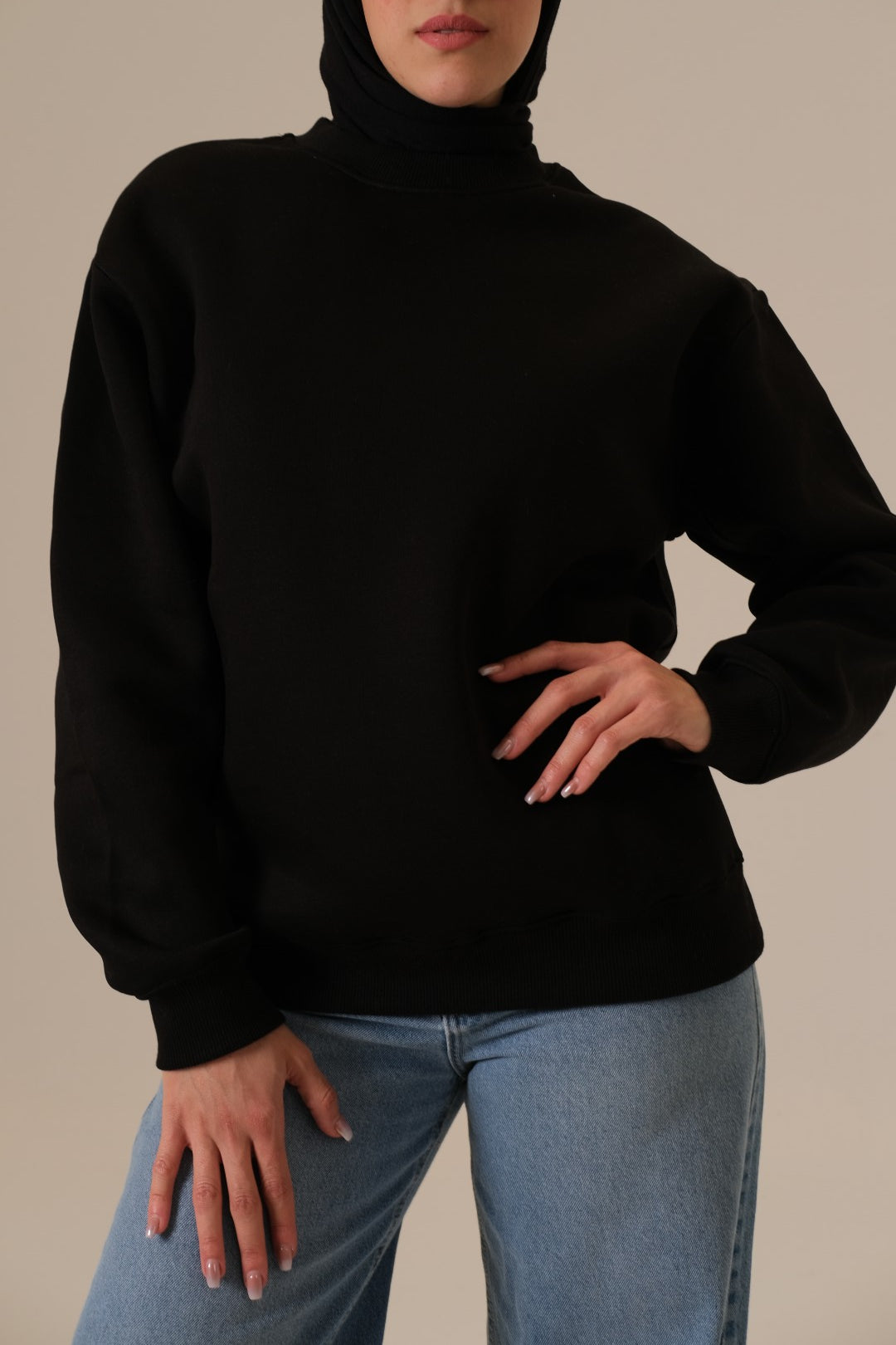 Charcoal Black Crewneck