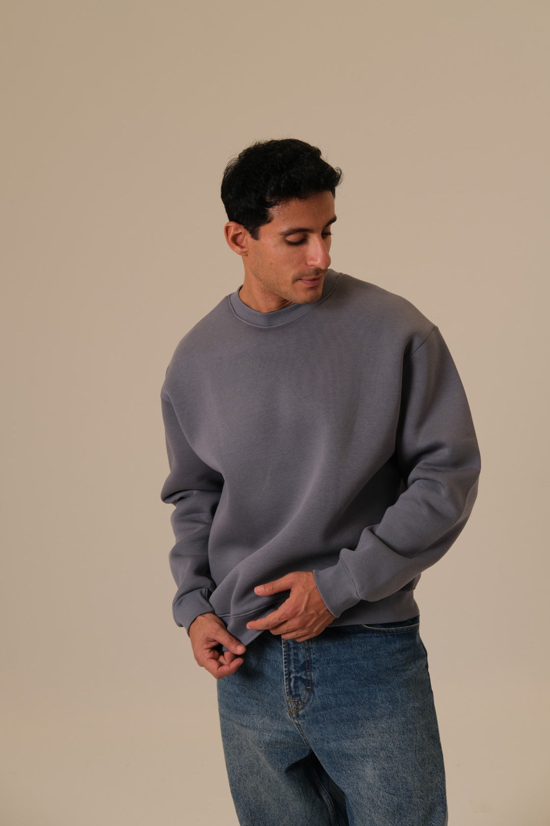 Blue Grey Crewneck