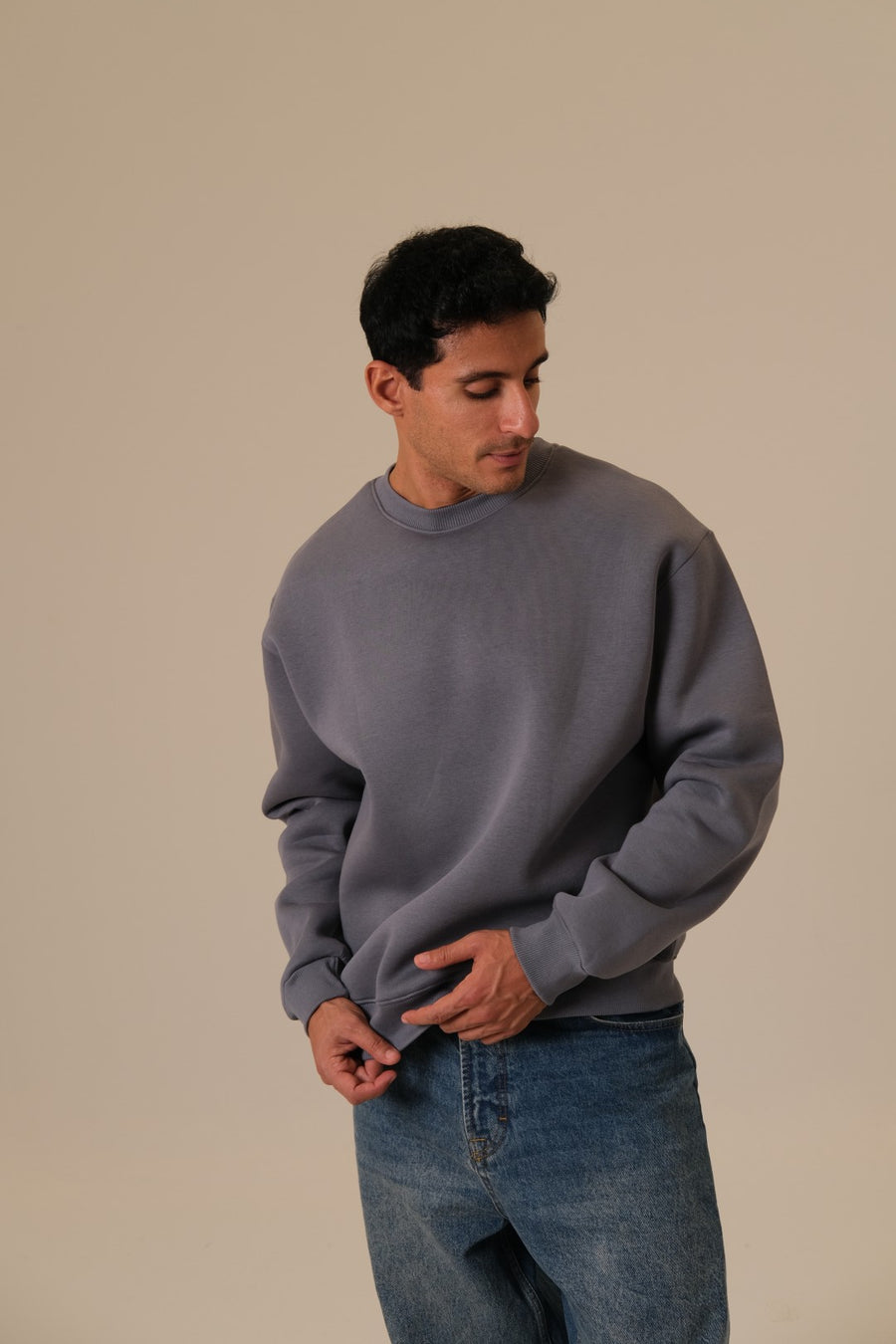 Blue Grey Crewneck