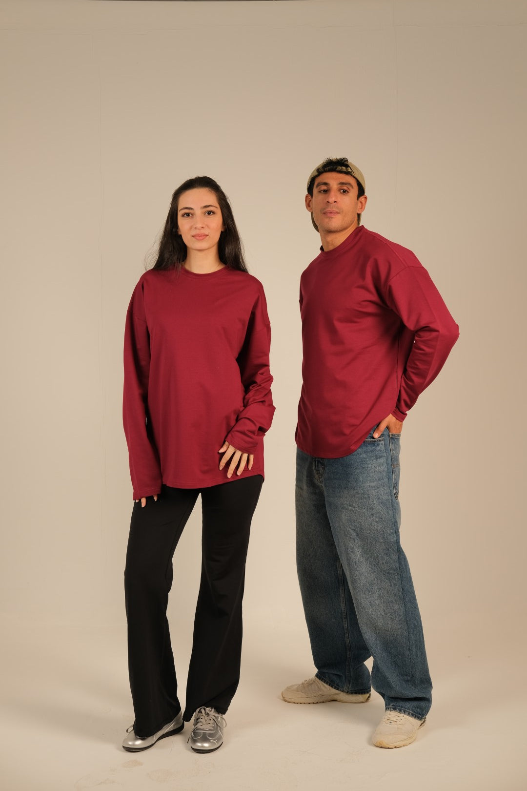 Coreline Long Sleeves Tee- Maroon