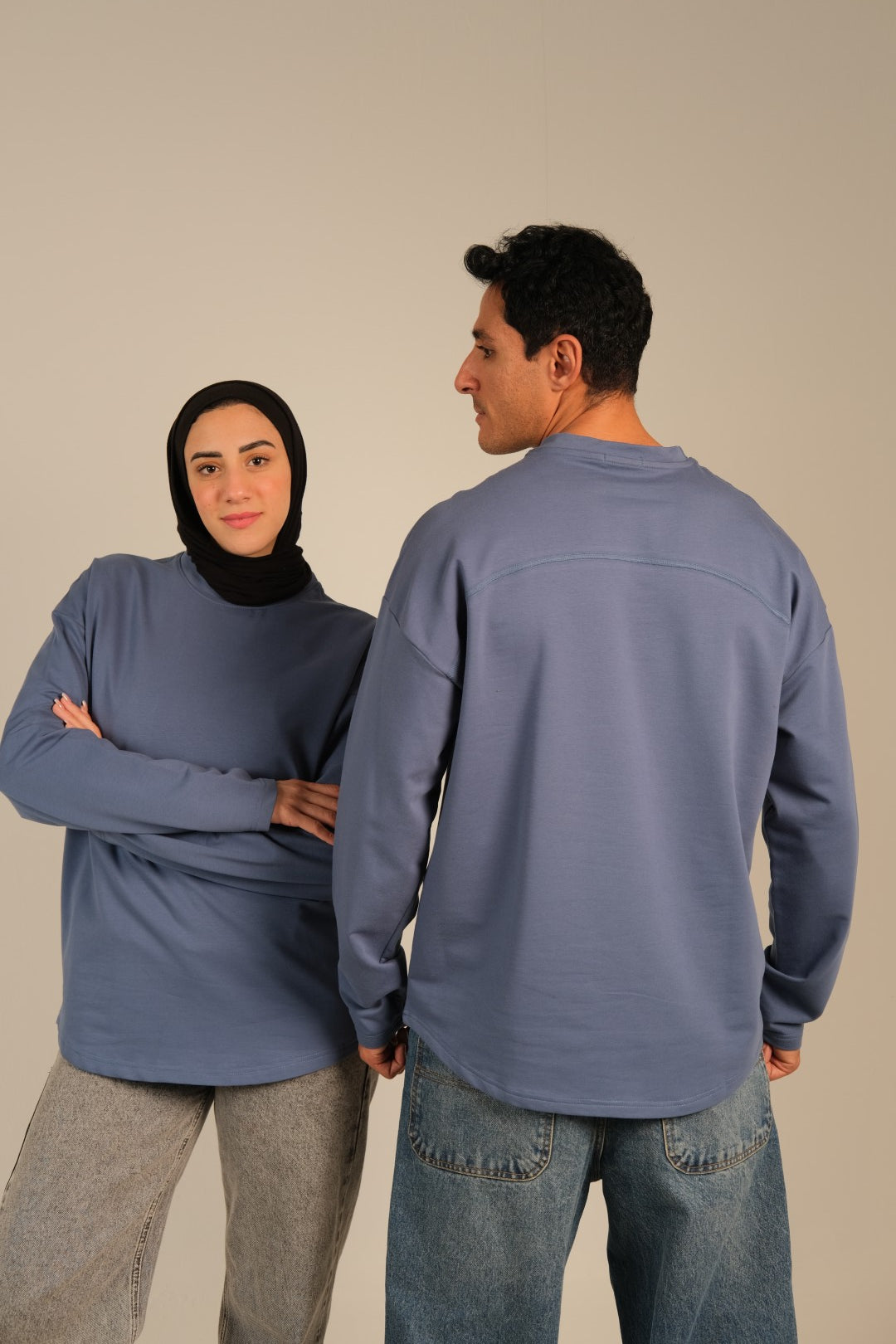 Coreline Long Sleeves Tee- Blue