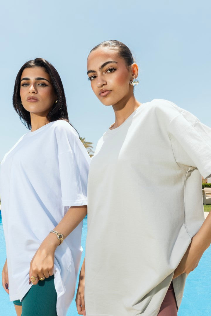 Coreline Half Sleeves Tee - Beige