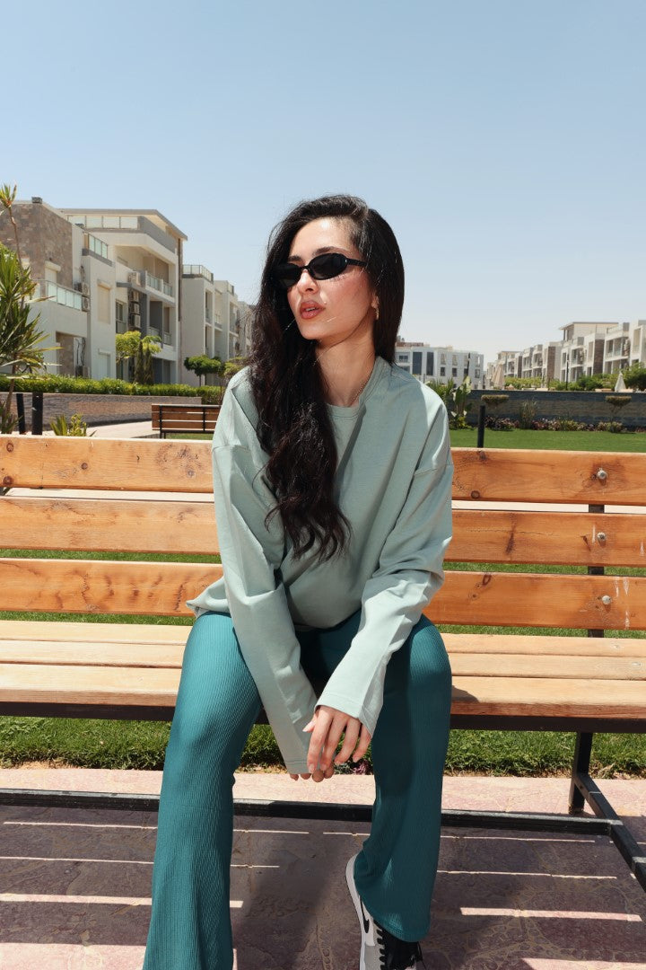 Coreline Long Sleeves Tee - Mint Green