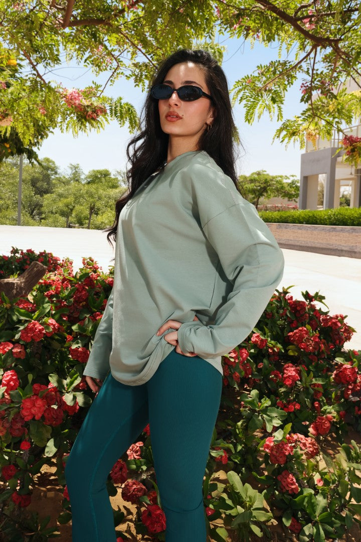 Coreline Long Sleeves Tee - Mint Green