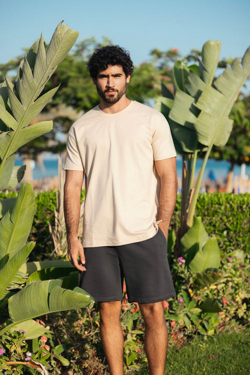 Coreline Half Sleeve T-Shirt - Beige