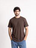 Coreline Half Sleeves Tee - Brown, front fit