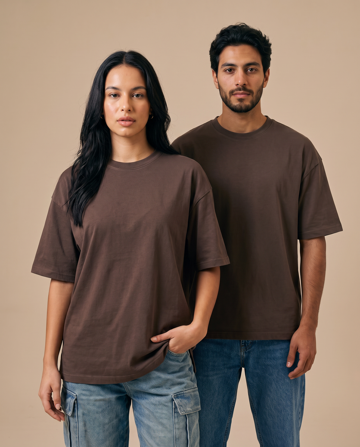 Coreline Half Sleeves Tee - Brown, duo alternate look