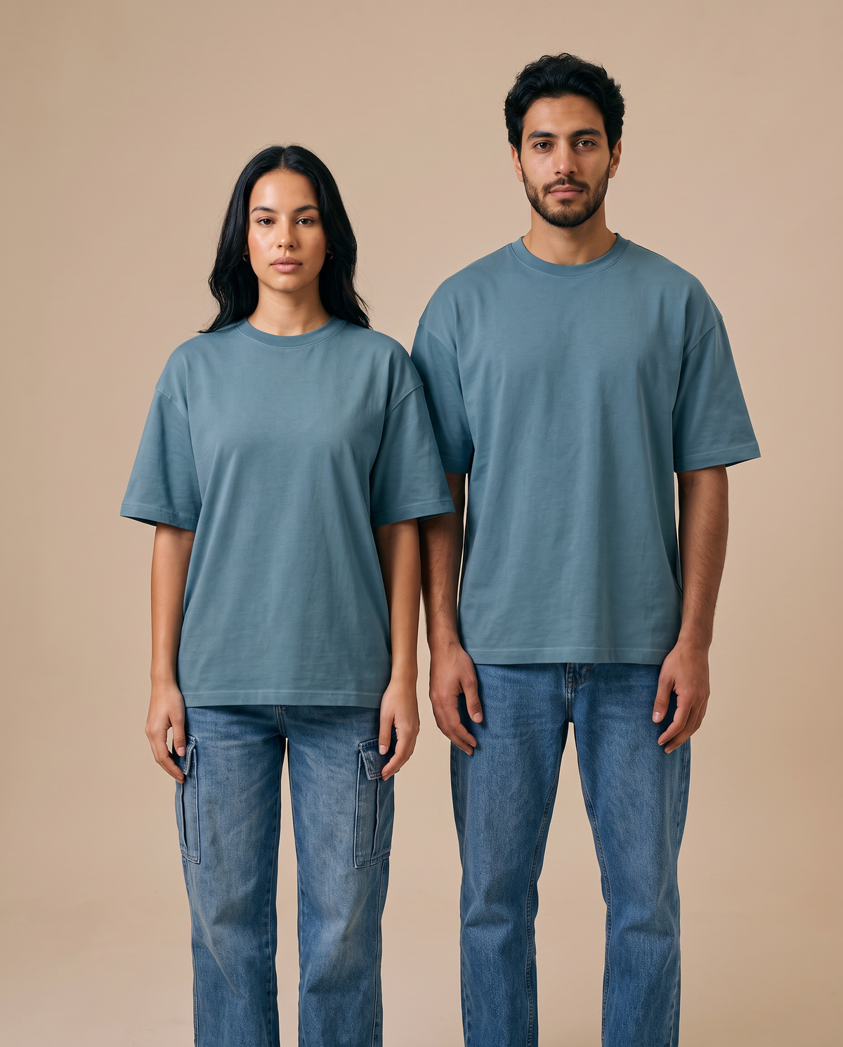 Coreline Half Sleeves Tee - Soft Teal, duo cover
