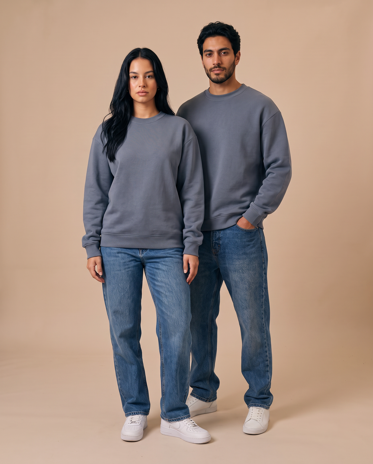 Blue Grey Crewneck - duo
