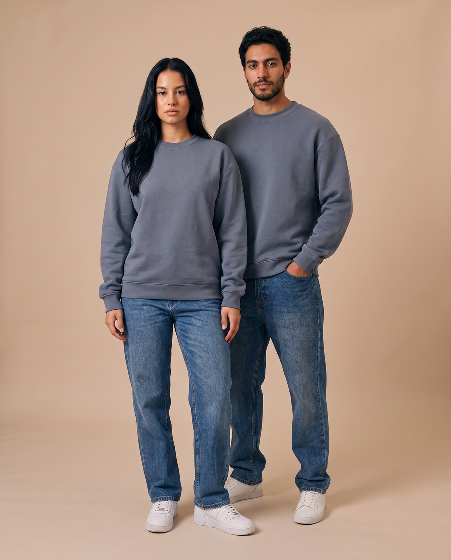 Blue Grey Crewneck - duo