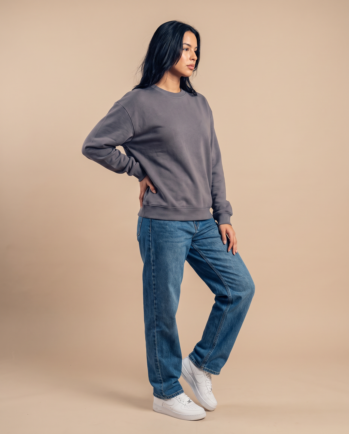 Blue Grey Crewneck - look 2