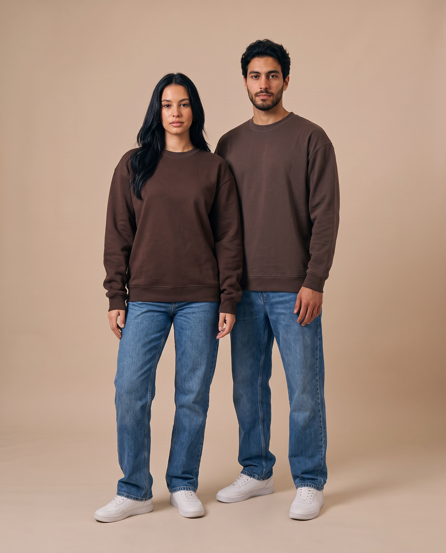 Choco Brown Crewneck - duo