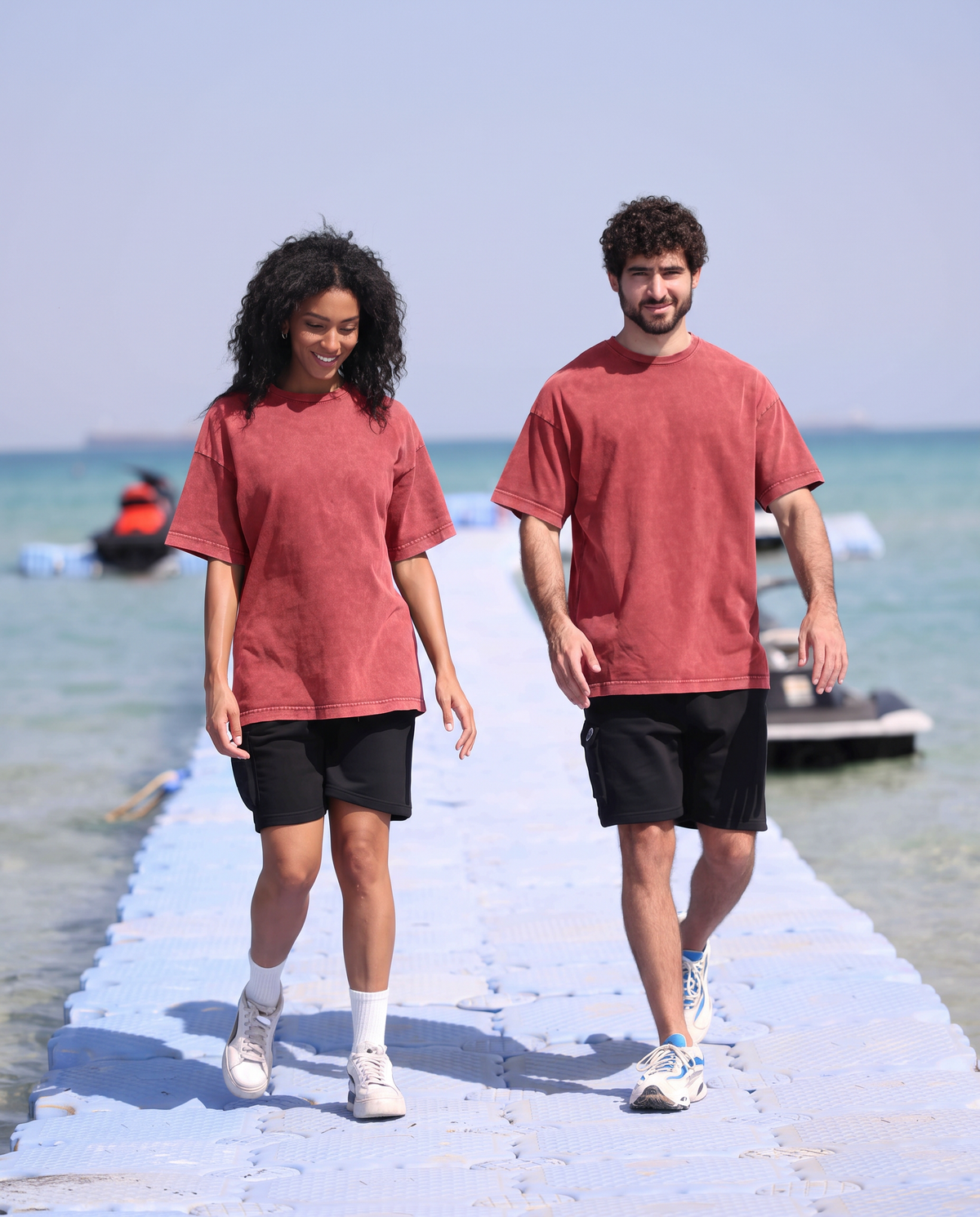 Find Me Later Tee — front view at beach