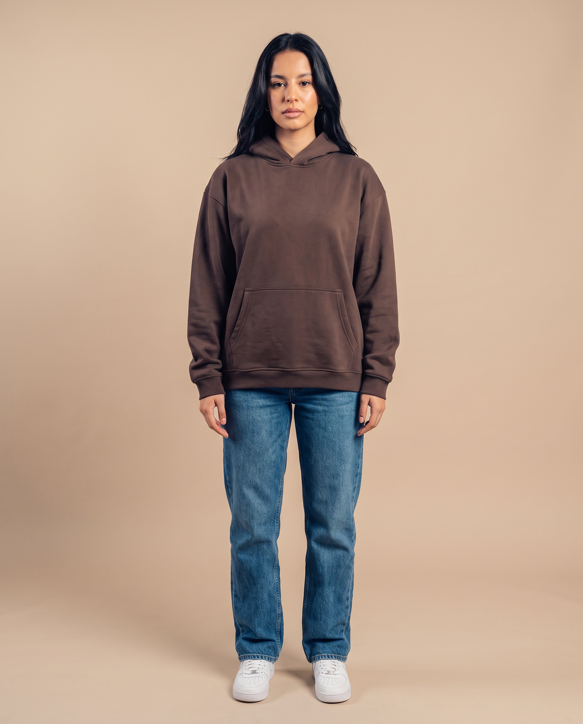 Choco Brown Hoodie - look 1