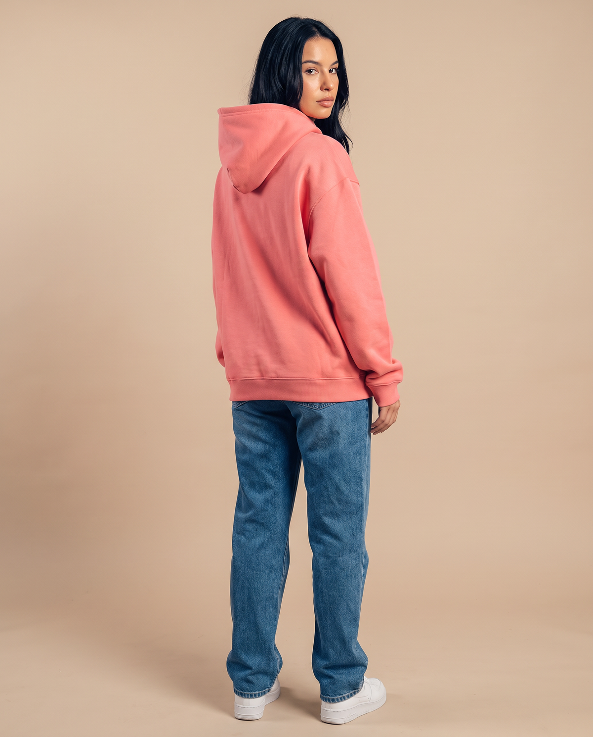Coral Pink Hoodie - back 1