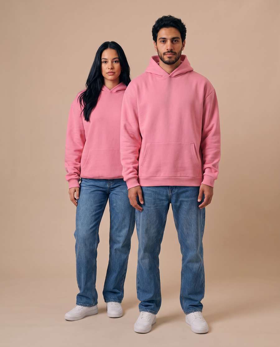Coral Pink Hoodie - duo 1