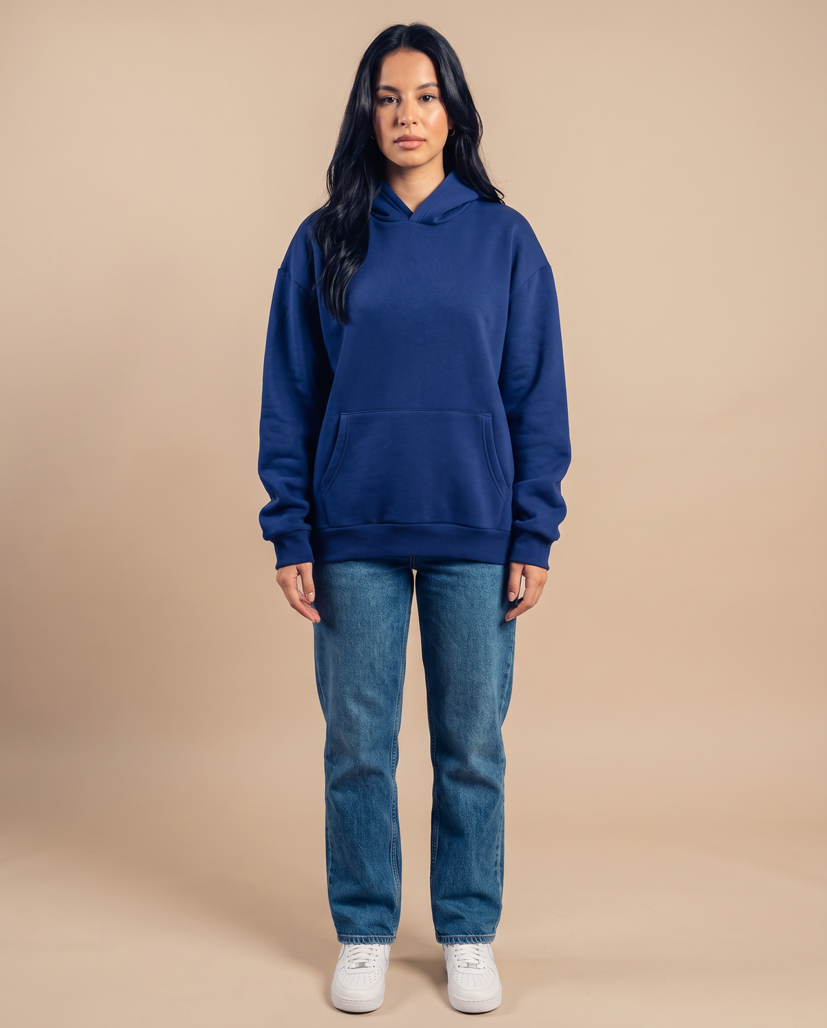 Navy Blue Hoodie - look 1