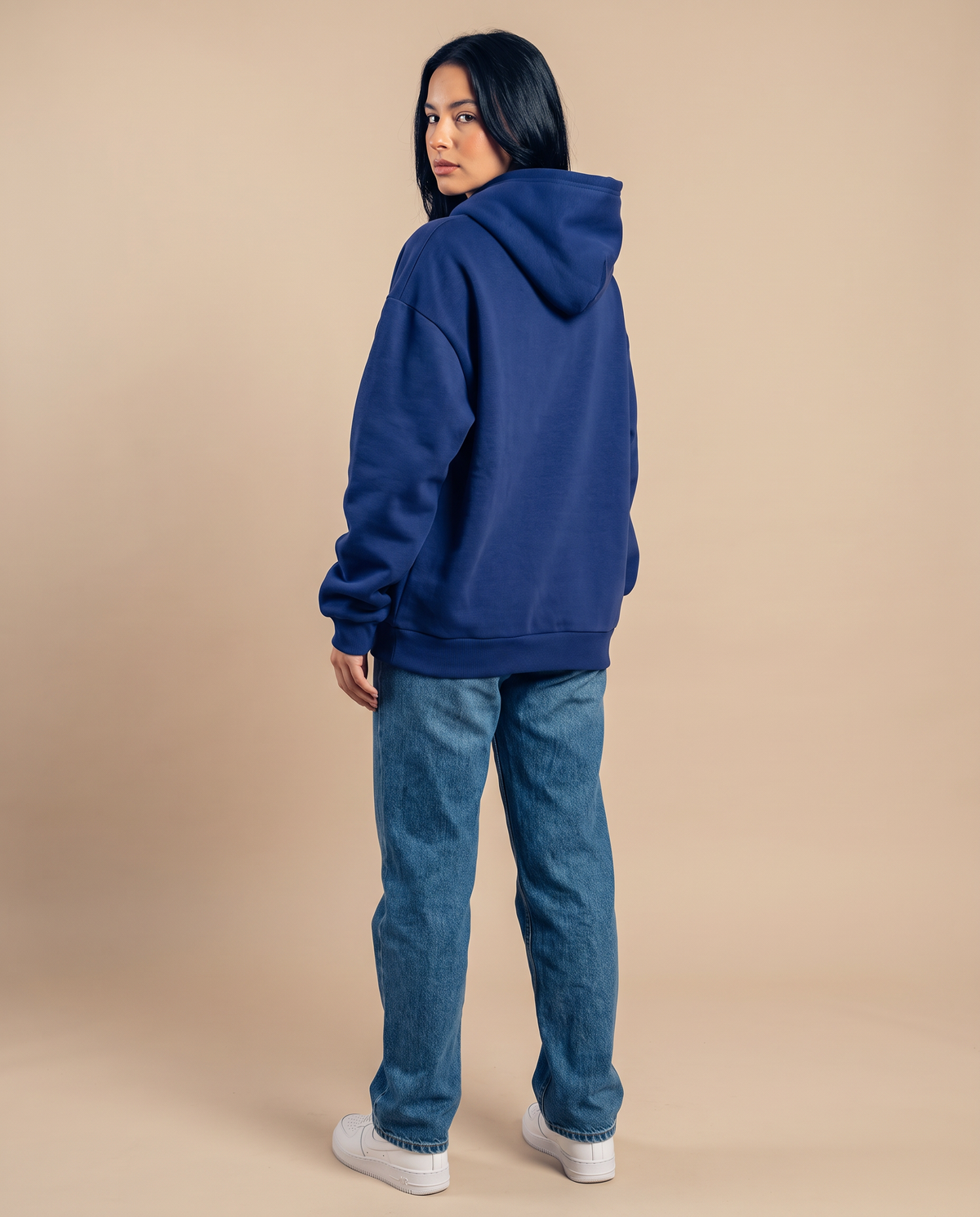 Navy Blue Hoodie - look 2