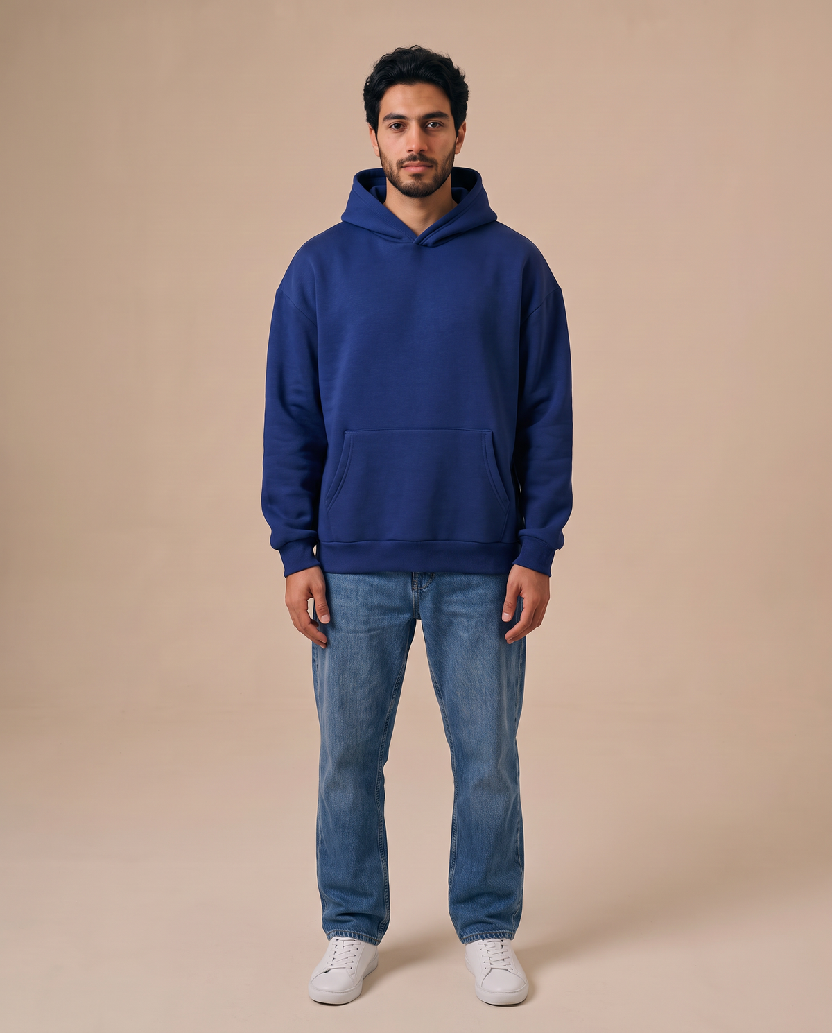 Navy Blue Hoodie - look 3