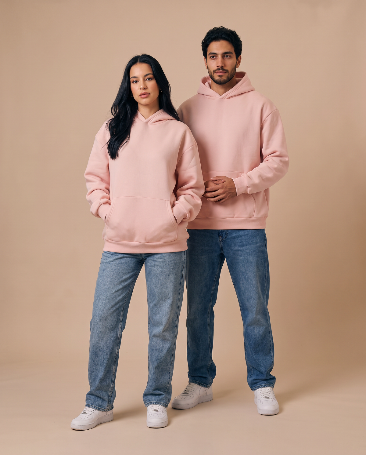 Salmon Pink Hoodie - look 3