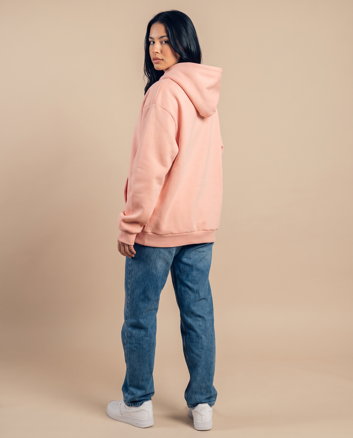 Salmon Pink Hoodie - look 4