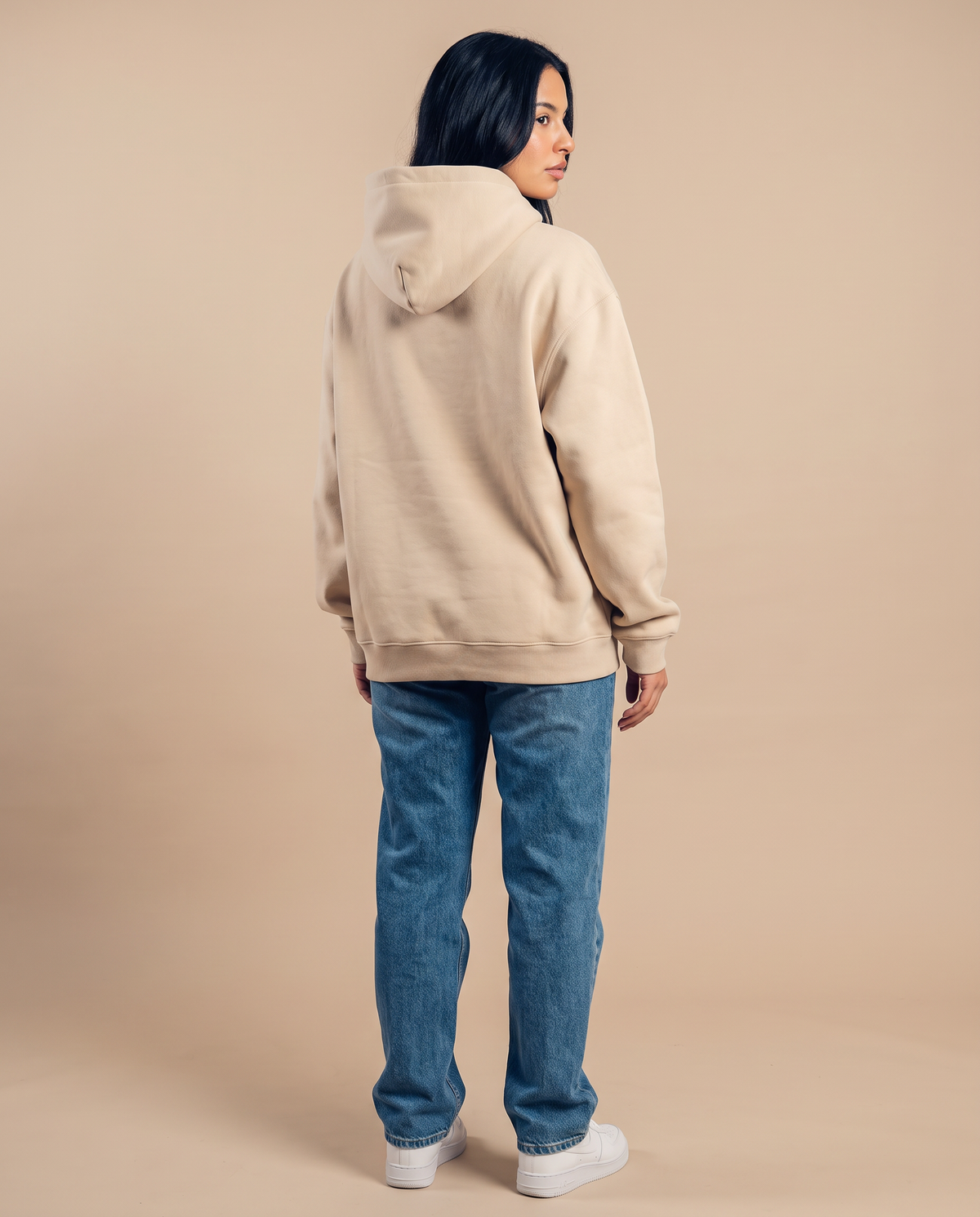 Sand Beige Hoodie - look 3