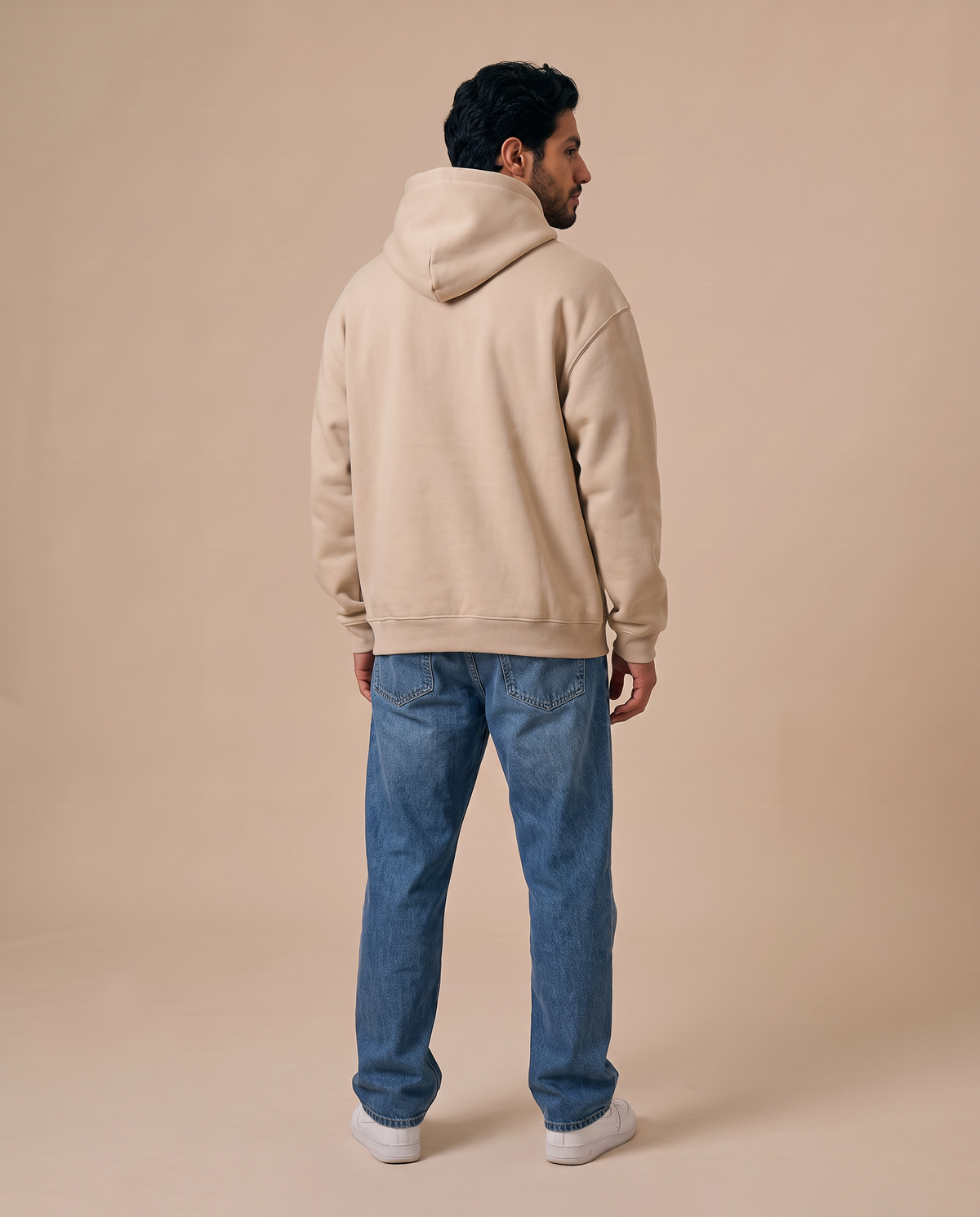 Sand Beige Hoodie - look 4