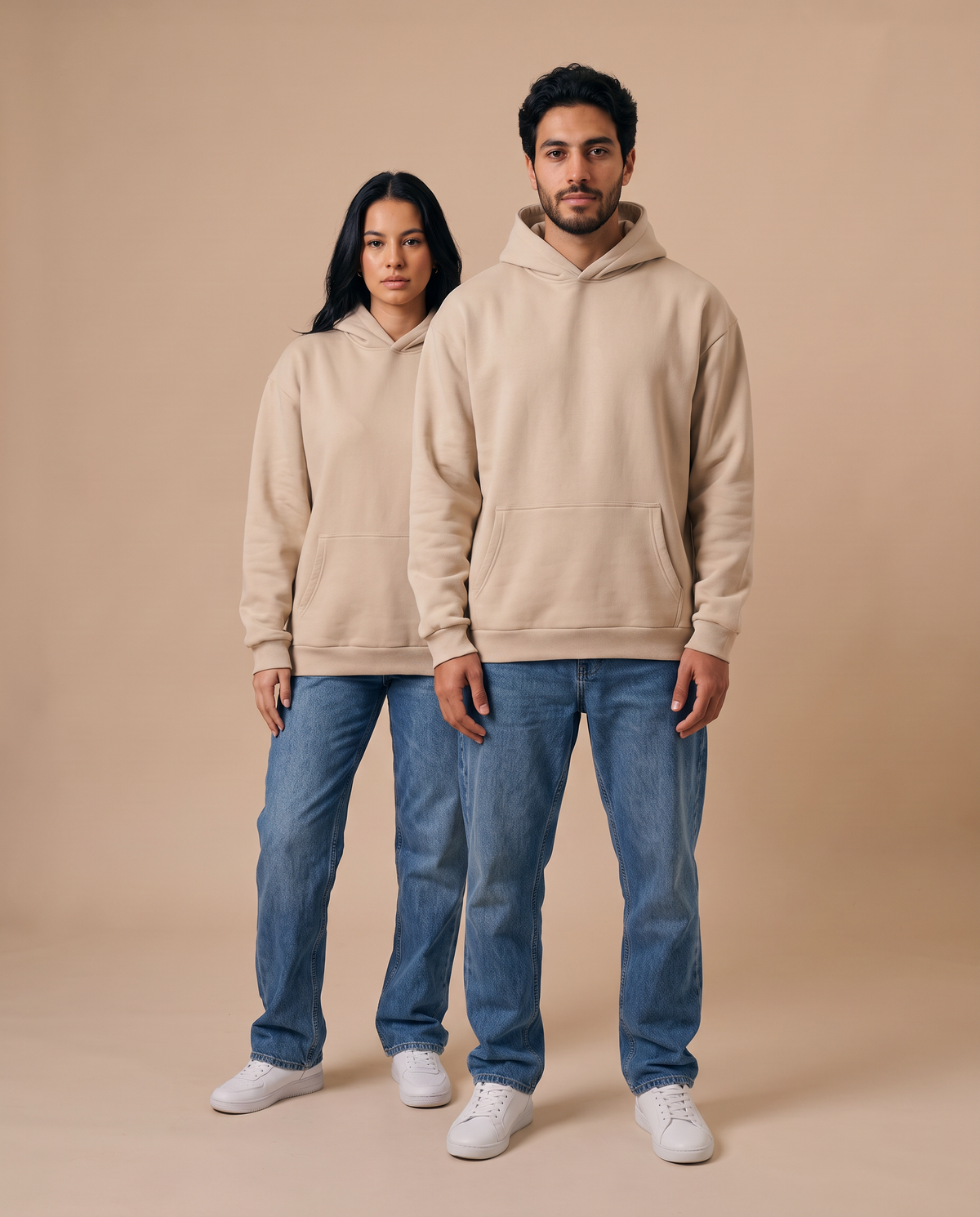 Sand Beige Hoodie - look 5
