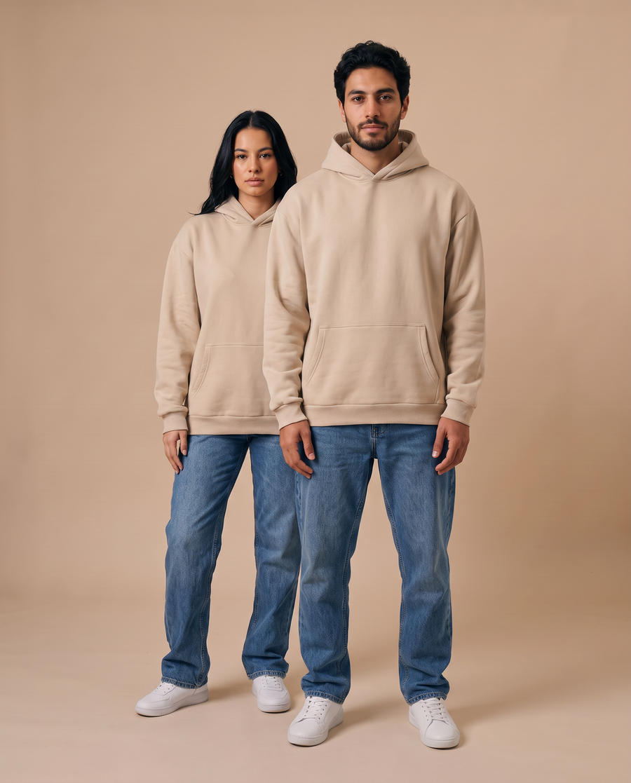 Sand Beige Hoodie - look 5