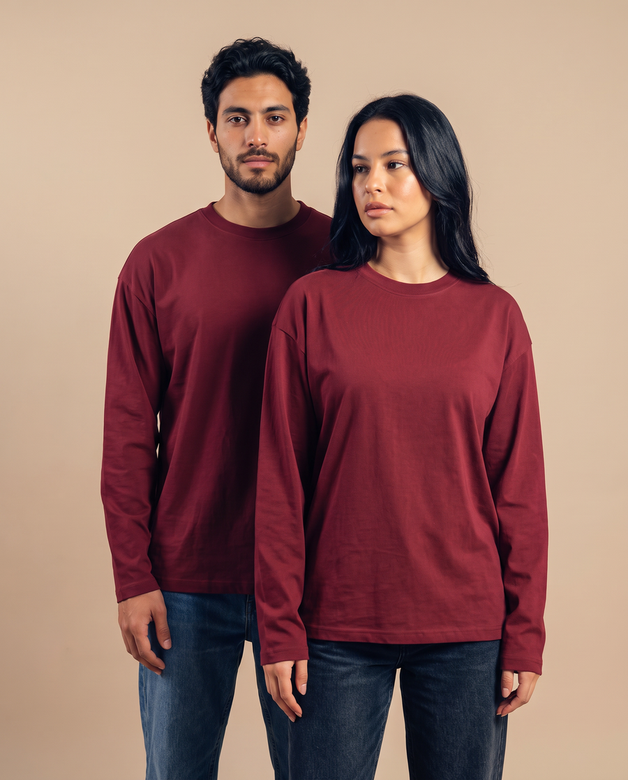Coreline Long Sleeves Tee - Maroon