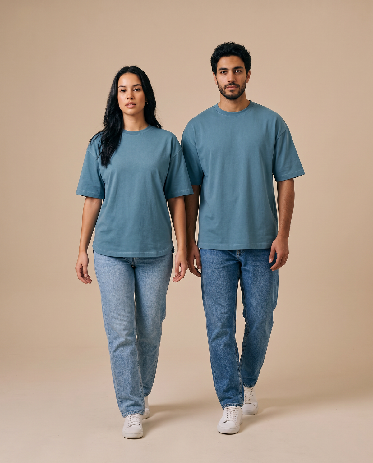 Coreline Soft Teal — magnific__photorealistic-fullbody-duo-fashion-lookbook-of-fe__29313
