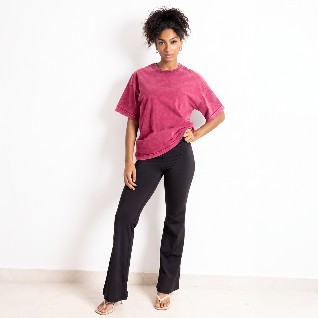 Washed Tee - Red, styled look