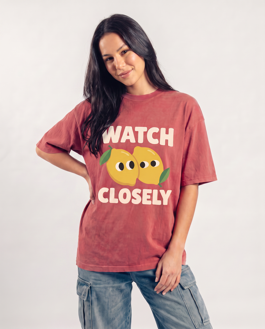 Watch Closely Tee — front detail